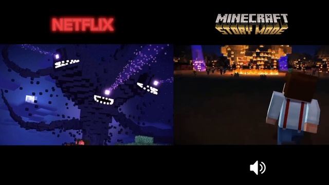 Minecraft: Story Mode | side by side // RE EDITED // Netflix & Original E1 смотреть онлайн