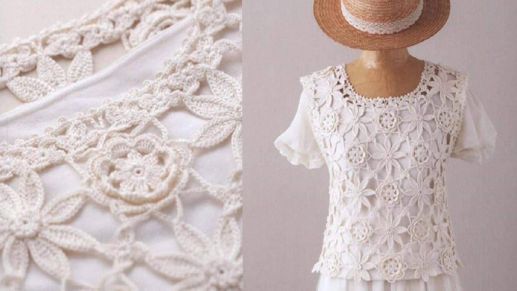 Летняя ажурная кофточка из цветочных мотивов. ВЯЗАНИЕ КРЮЧКОМ. смотреть онлайн
