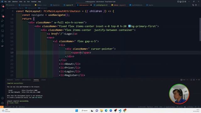 React JS TypeScript Authorization - Part 5: Layout Page Component смотреть онлайн
