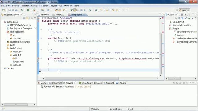 A Simple Jsp Servlet Login Example in Tomcat and Eclipse смотреть онлайн