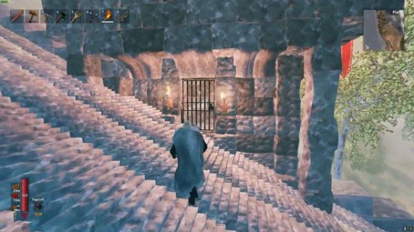 Лестница к замку в вальхейм