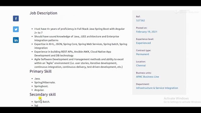 Recruitment drive Capgemini 2021 Java Full Stack Developer Location Chennai Bangalore смотреть онлайн