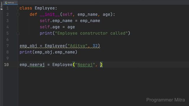 Python Tutorial - 19 | Python Tutorial For Beginners In Hindi ? | Constructor & Destructor in Pytho смотреть онлайн