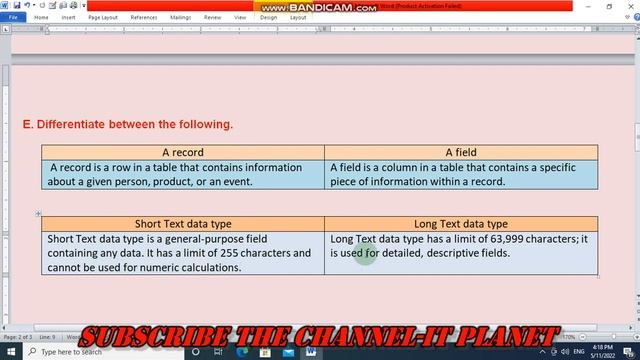 CLASS 8- CH-2-: ACCESS - CREATING DATABASE EXERCISE SOLUTION смотреть онлайн