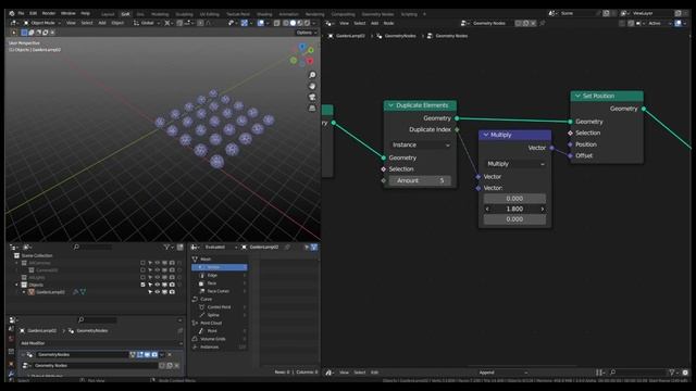 Array (1D/2D/3D) with Duplicate Elements, Geometry Nodes, Blender 3.3 LTS смотреть онлайн
