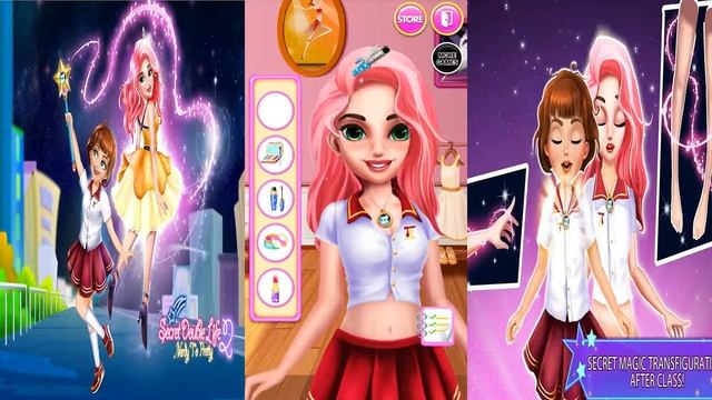 First Crush-Secret Double Life 2 Beauty Salon Games android gameplay Games for Girls смотреть онлайн
