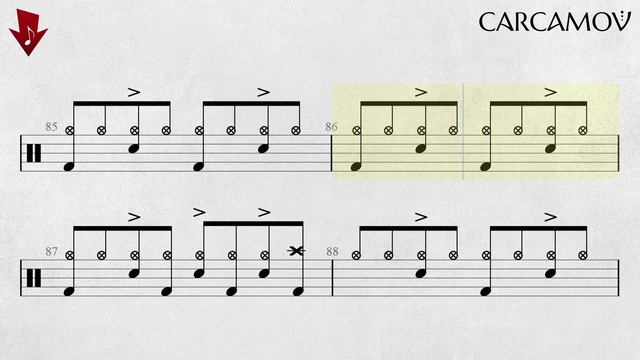 METALLICA - Enter Sandman | 𝗗𝗥𝗨𝗠𝗦 + 𝗦𝗖𝗢𝗥𝗘 | 📝 𝗣𝗗𝗙