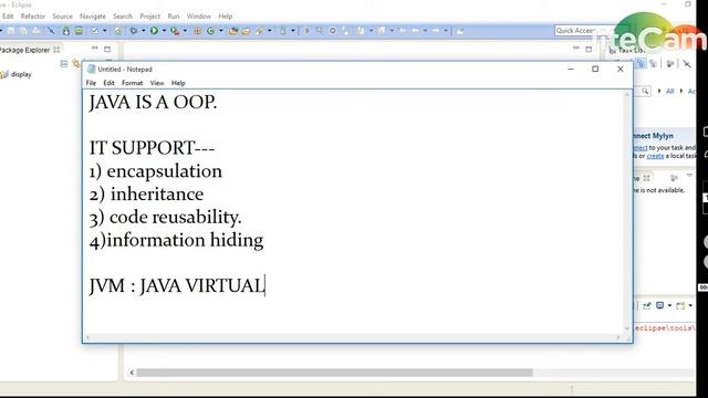 Java Tutorial: OOPs Concepts and Simple Hello World Program in JAVA смотреть онлайн