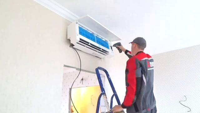 Установка кондиционера Mitsubishi Eleectric смотреть онлайн