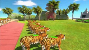 Lion War - Felidae Team VS Komodo Dragon of Evolution - Animal Revolt Battle Simulator