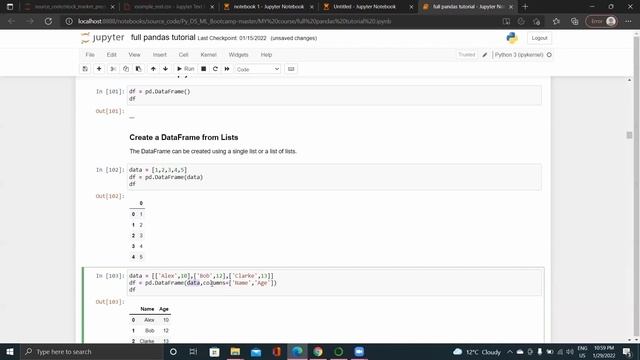 Pandas Tutorial Part 2 :Introduction of Pandas's DataFrame : Create DataFrame смотреть онлайн