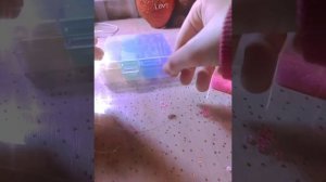 Колечко из бисера (плетение крестиком) #ютуб #тикток #бисер #бисероплетение