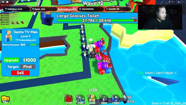 Skibidi Toilet Defense Madness: Roblox Tower Defense смотреть онлайн