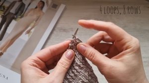 Узор спицами из скрещенных петель?❤️?knitting pattern.