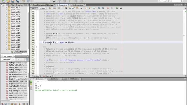 Java 8 Tutorial - 20 - Streams count, distinct, limit und skip German смотреть онлайн