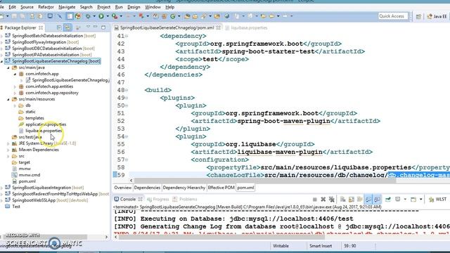 76.Spring Boot-Liquibase-Generate ChangeLog and SQL Script files using Maven goals смотреть онлайн