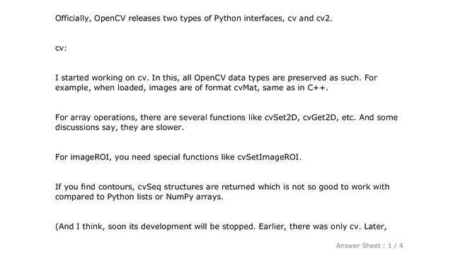 PYTHON : What is different between all these OpenCV Python interfaces? смотреть онлайн