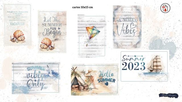 NEW Collection Escapade Estivale #scrapbooking #digitalpaper #printable #printablekit #scrapbook