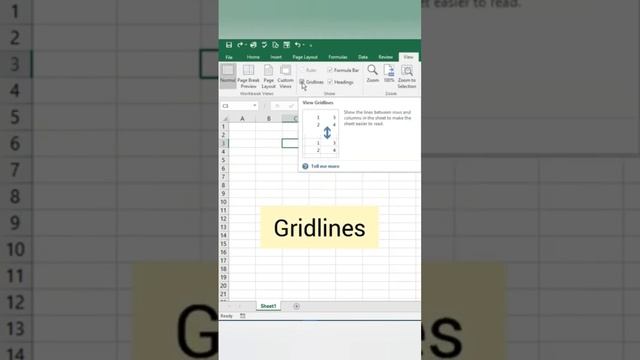 Remove Excel gridlines by shortcut key |EXCEL #excel #excelshortcuts #shortsvideo #shortvideo смотреть онлайн