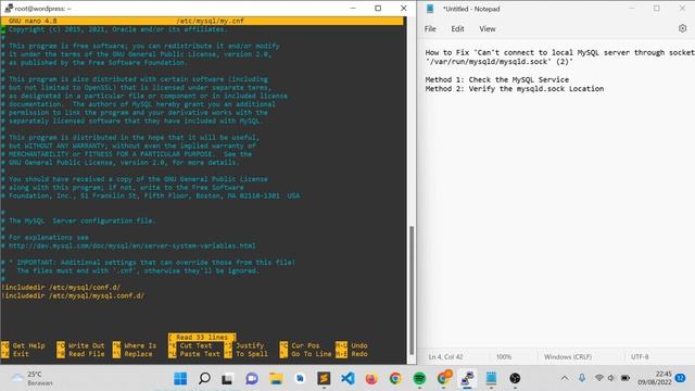 How to Fix 'Can't connect to local MySQL server through socket '/var/run/mysqld/mysqld.sock' (2)' смотреть онлайн