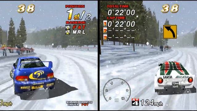Sega Rally 2 arcade VS races 60fps смотреть онлайн