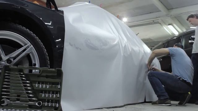 Матовый полиуретан. Audi A4.Антихром.Hexis BodyFence. смотреть онлайн