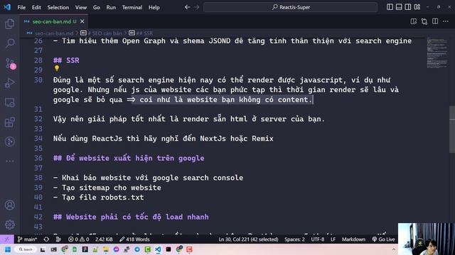 Kiến thức SEO Top 1 cho developer - SEO cho ReactJS смотреть онлайн