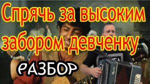 Спрячь за высоким забором  девчонку // разбор на гармони