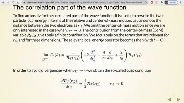 Prof Morten Hjorth-Jensen: Machine Learning and Quantum Mechanics for Many Interacting Particles смотреть онлайн