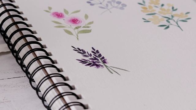 Mini Watercolor Flowers | Painting For Beginners смотреть онлайн