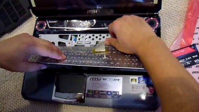 How to remove keyboard on MSI Gaming laptop GT683 GX680 смотреть онлайн