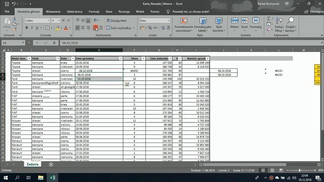 #7 EXCEL Karta narzędzia główne смотреть онлайн