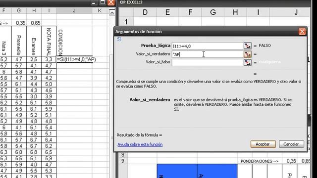 10.4. Función Lógica (SI) [Excel 2003] смотреть онлайн