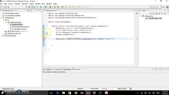 Selenium WebDriver - Locating web elements by tagname смотреть онлайн