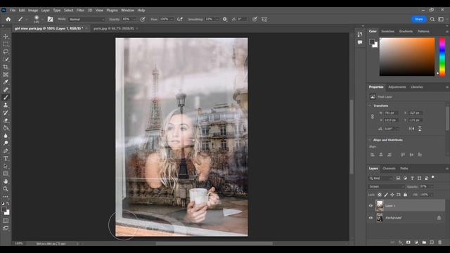 Create Realistic Glass Window Reflection Effect | Photoshop Tutorial смотреть онлайн