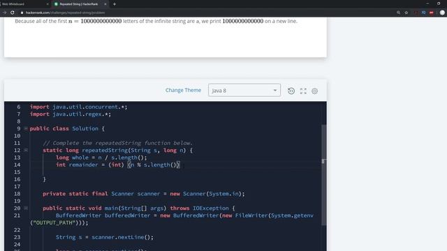 Hackerrank: Repeated String Java смотреть онлайн