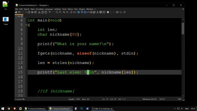 3) C language GUIDE: input and strings смотреть онлайн