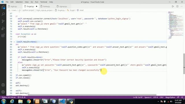 Last part (Part-16) - Login sigup system project in python смотреть онлайн
