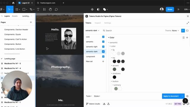 Organizing Design Tokens in Figma with Tokens Studio