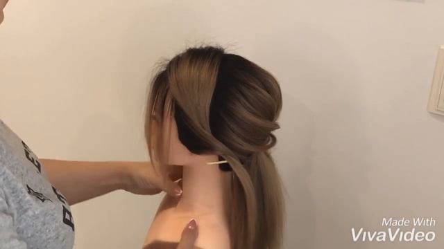 Низкий пучок, экспресс прическа смотреть онлайн