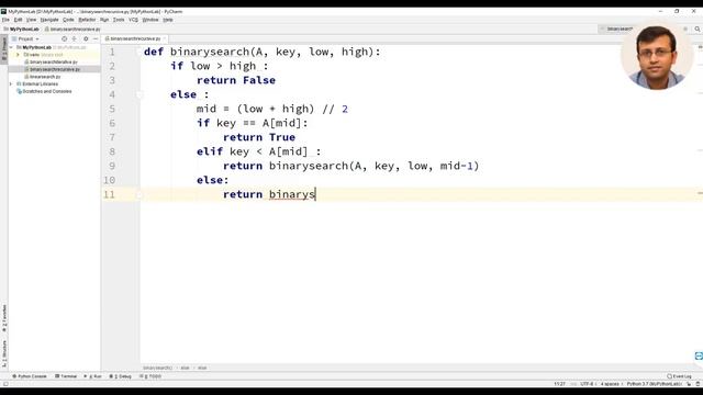 Data Structures in Python | Recursive Binary Search смотреть онлайн