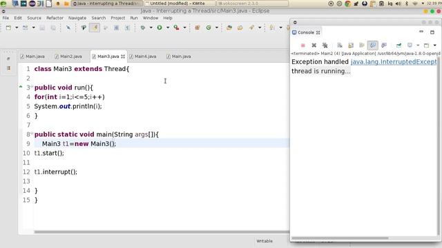 162 Java advanced interrupting Thread عملية المقاطعة смотреть онлайн