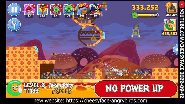 Angry Birds Friends Level 8 Tournament 1133 NO Power UP Walkthrough смотреть онлайн