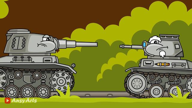 KV-44 Compact Mode. Steel Monster Vs Super Mutants. Cartoons About Tanks