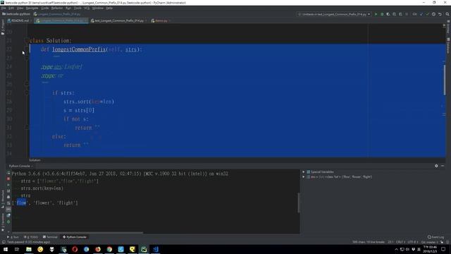 leetcode tutorial - 014 Longest Common Prefix - python смотреть онлайн