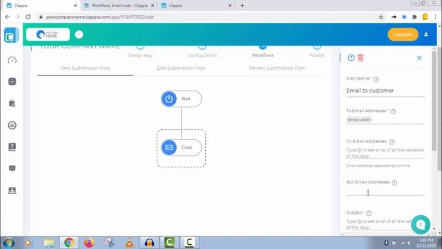 Clappia Workflows : Email Node | Create mobile apps with signature | No Code смотреть онлайн