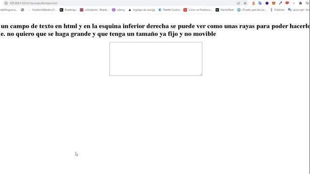 HACER QUE UN TEXTAREA NO SEA GRANDE CON CSS - TEXTAREA disabled resize смотреть онлайн