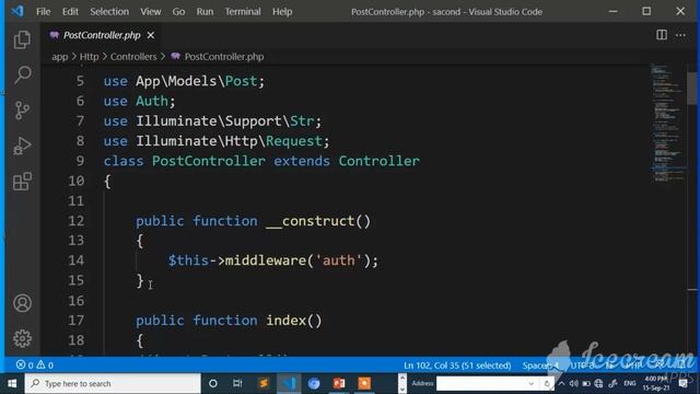 PHP laravel 8 #051authentication profile & controller & many to many смотреть онлайн