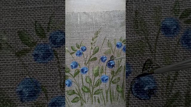 Расписываю ткань для лоскутного шитья!!