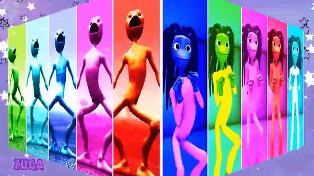 Patila, Alien Green, Gummy Bear, Me Kemaste - Color Dance Challenge